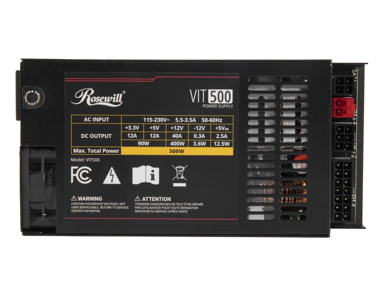 Rosewill VIT 500W, Mini ITX/Fl - Atx Power Supply 1U Flex 500W review and price